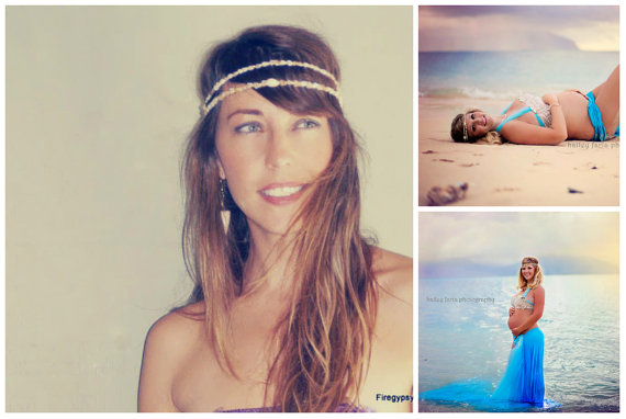 Wedding - ON SALE Mermaid Crown / seashell headband / flapper wedding Hawaiian ocean head piece / made to order