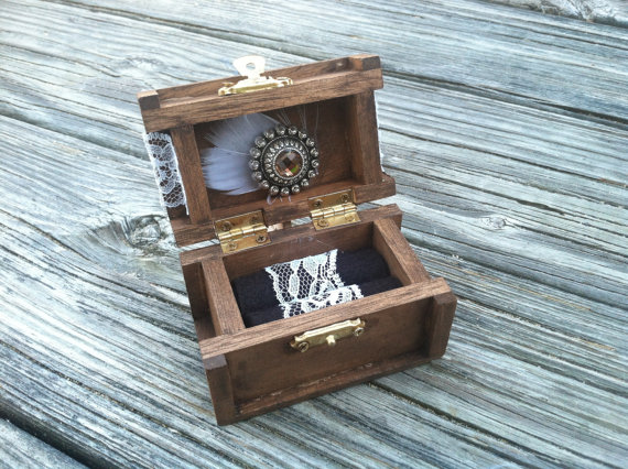 Wedding - Rustic wedding ring box, nautical beach side wedding, ring pillow alternative, country wedding