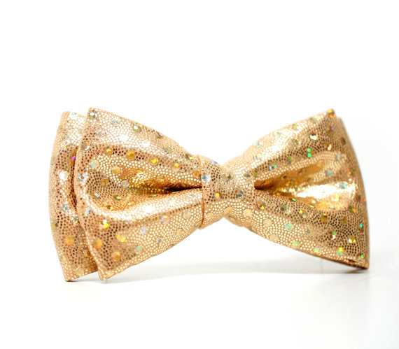 Mariage - Gold glitter Bow Tie for Boys, Toddlers, Baby - Pre-tied bowtie - ring bearer, wedding day, photo prop, church, party, holiday