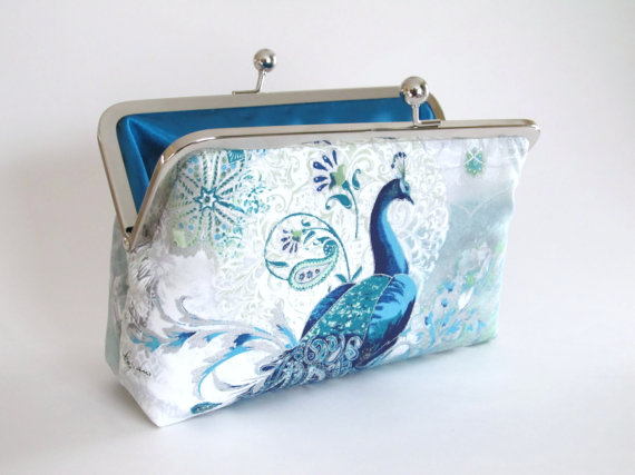 Свадьба - Whimsical Peacock Clutch #1,Bridal Accessories,Bridal Clutch,Bridesmaid Clutch,Peacock Clutch,Wedding Clutch,Holiday Clutch