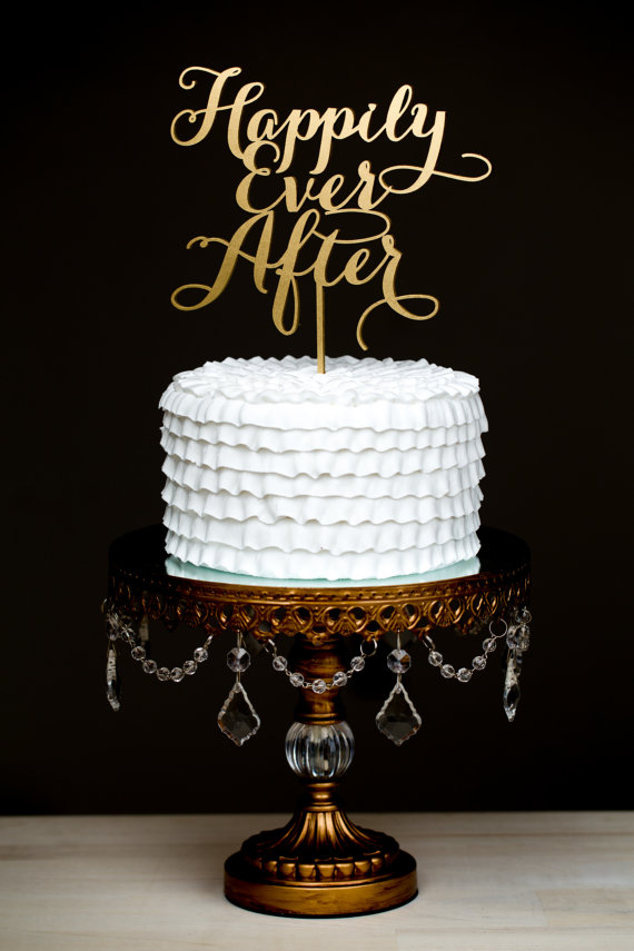 Wedding - Wedding Cake Topper - Happily Ever After