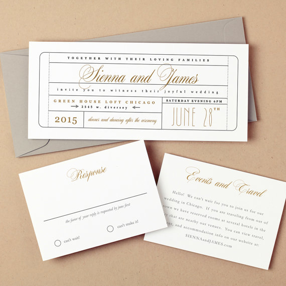 Mariage - Printable Wedding Invitation Template 