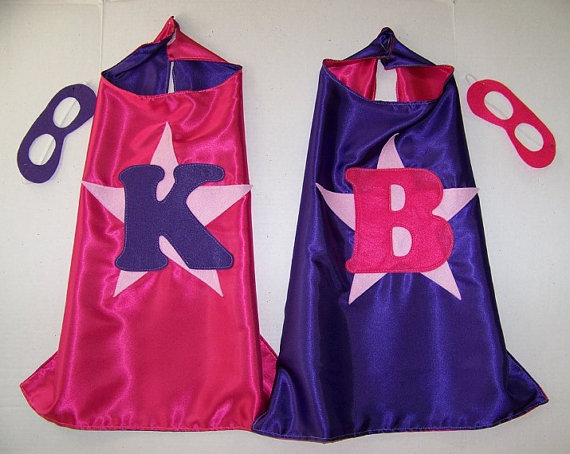 Mariage - Personalized, CUSTOMIZED, Double Sided with MASK  Superhero Party CAPES for Kids