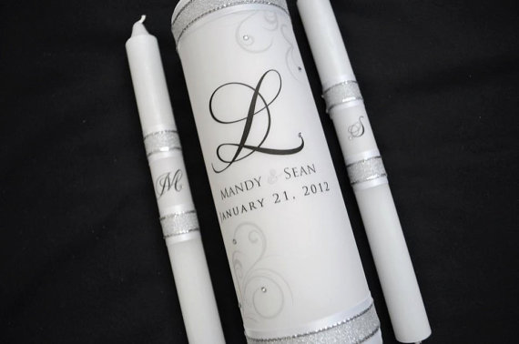 Mariage - Monogram Unity Candle - Wedding Unity Candle - Custom Candle for Weddings - Wedding - Unity Candle - Elegant Wedding Unity Candle