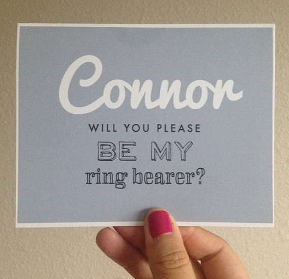 Wedding - Will You Be My Ring Bearer Folded Card