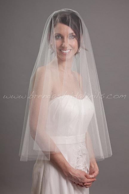 زفاف - Drop Veil, Bridal Veil Double Layer, Wedding Veil - Devyn Veil