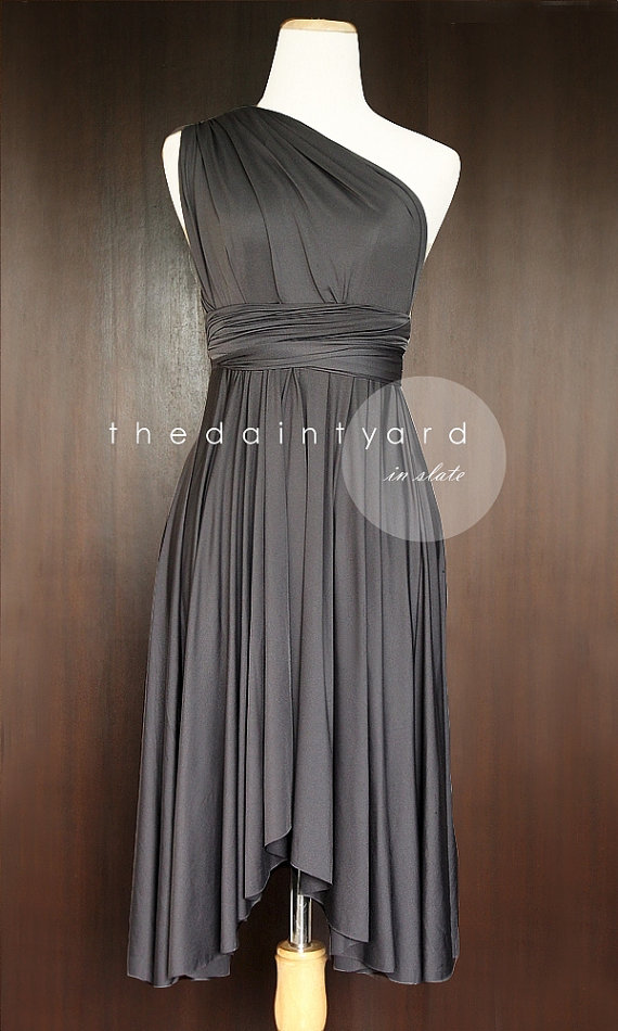 Hochzeit - Slate Bridesmaid Convertible Dress Infinity Dress Multiway Dress Wrap Dress Wedding Dress