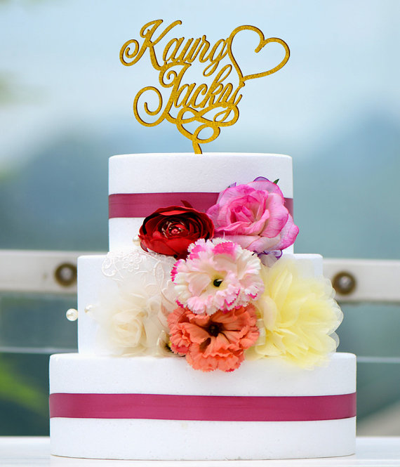 Свадьба - Wedding Cake Topper Monogram Mr and Mrs cake Topper Design Personalized with YOUR Last Name 048