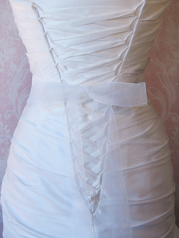 زفاف - White Organza Ribbon, 1.5 Inch Wde, Ribbon Sash, White Bridal Sash, Wedding Belt, 4 Yards