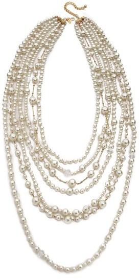 Hochzeit - Kenneth Jay Lane Layered Faux Pearl Necklace