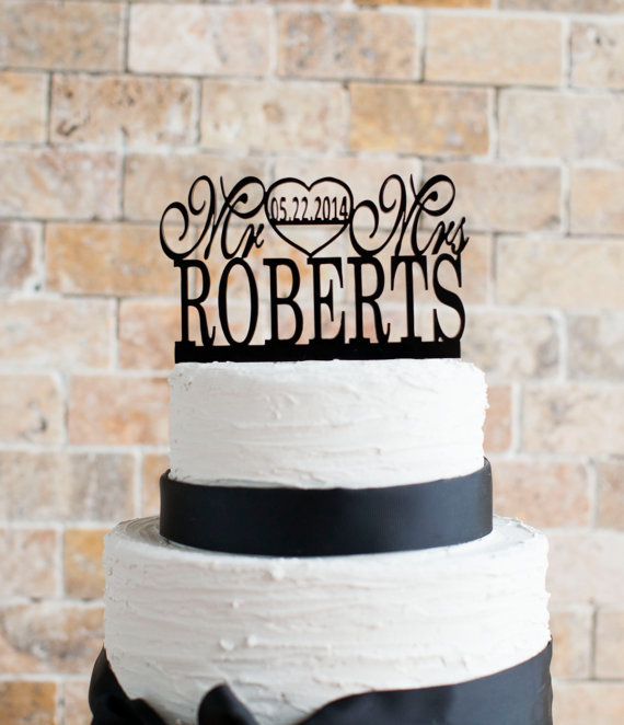 Mariage - Wedding Cake Topper 6x3.5 1/8" thick acrylic