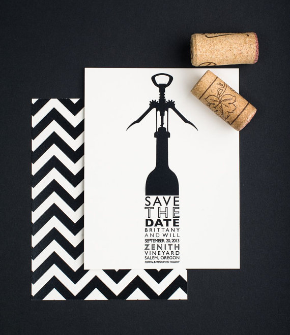 Свадьба - Wine Country Save The Date, Vineyard Wedding Save The Date, Wine Opener Save The Date