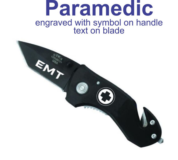 Wedding - Compact Rescue Knife Groomsmen Gift - EMT Gift - Pocket Knife - EMT/Medical Gift - Firefighter Knife