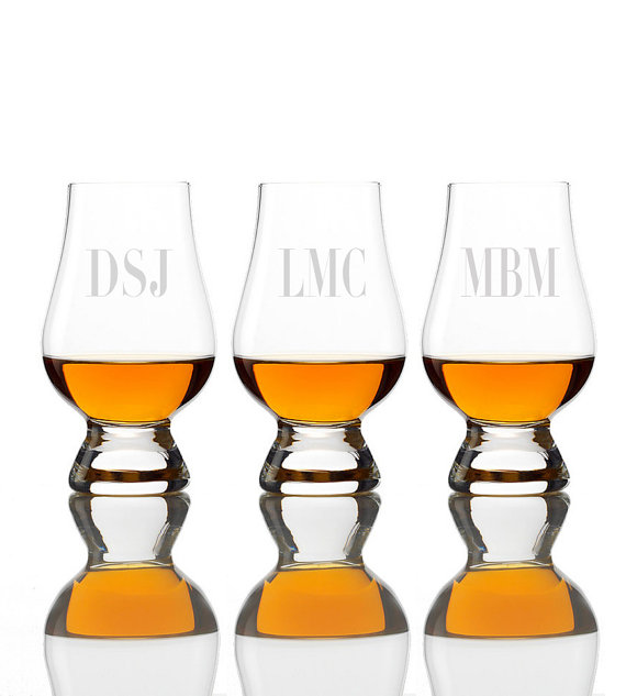 Hochzeit - Personalized Groomsmen Glencairn Scotch Whisky Glasses, 6 oz.  (per piece)