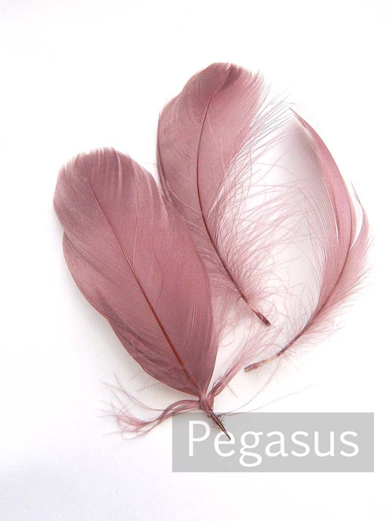 Wedding - Loose Lavender Purple Nagorie goose feathers (12 Feathers) popularly used for wedding flowers, fascinators, cerby hats and flapper headdress