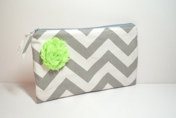 Mariage - Wedding Clutch Bag - Lime Green - Flower Clutch - Bridal Clutch Bag - Cute Clutch Bag - Clutch for Wedding - Bridal Clutch - Chevron Clutch