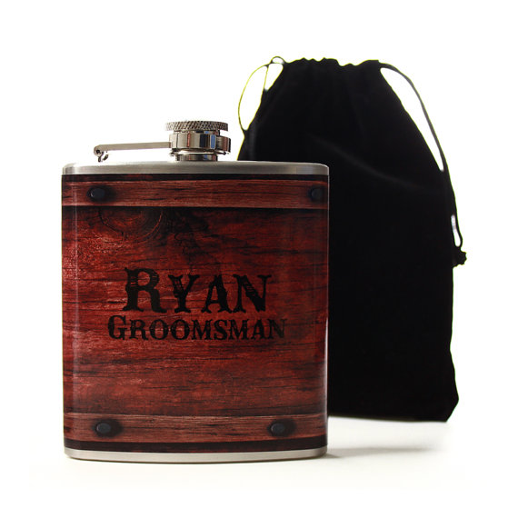 Hochzeit - Personalized Flasks for Groomsmen, Custom Gifts for Your Wedding Party