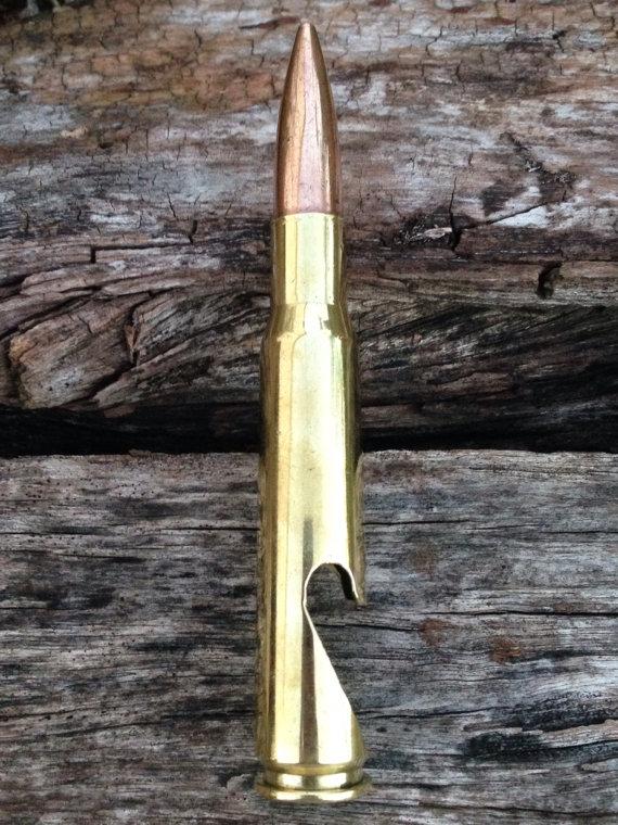 Hochzeit - 50 BMG Bullet Bottle Opener - Great for Groomsmen, Man Crate, Gift for Him, Valentine's Day, Military, Police, Hunter