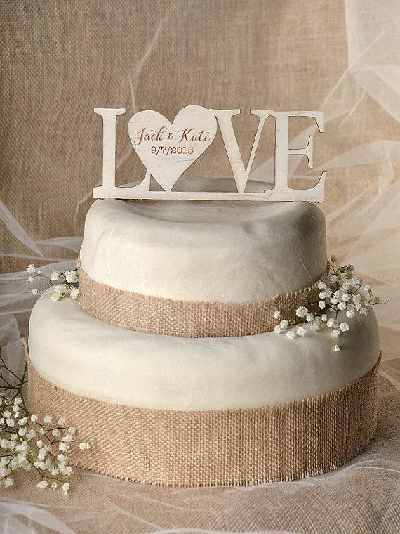 Mariage - Rustic Cake Topper, Wood Mr & Mrs Topper,  Wood Cake Topper, Wedding Cake Topper, Love cake topper
