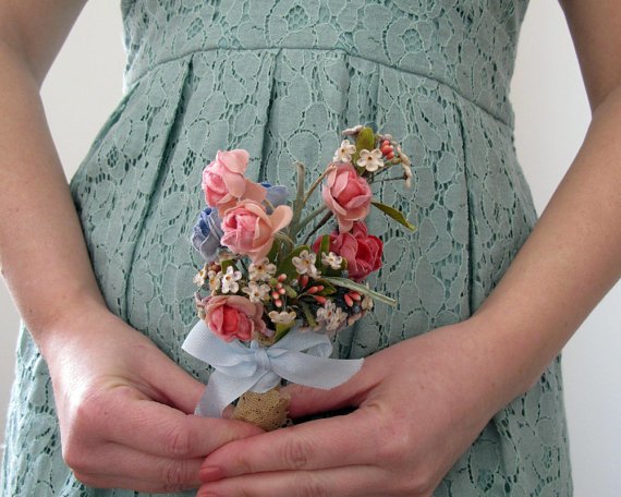 زفاف - Vintage Floral Millinery Bouquet