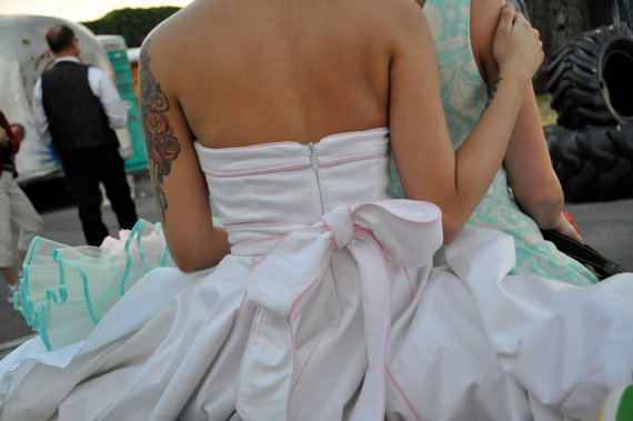زفاف - Stretch Cotton Sweetheart Wedding "Tesoro" Dress-----------------No Boning or padding