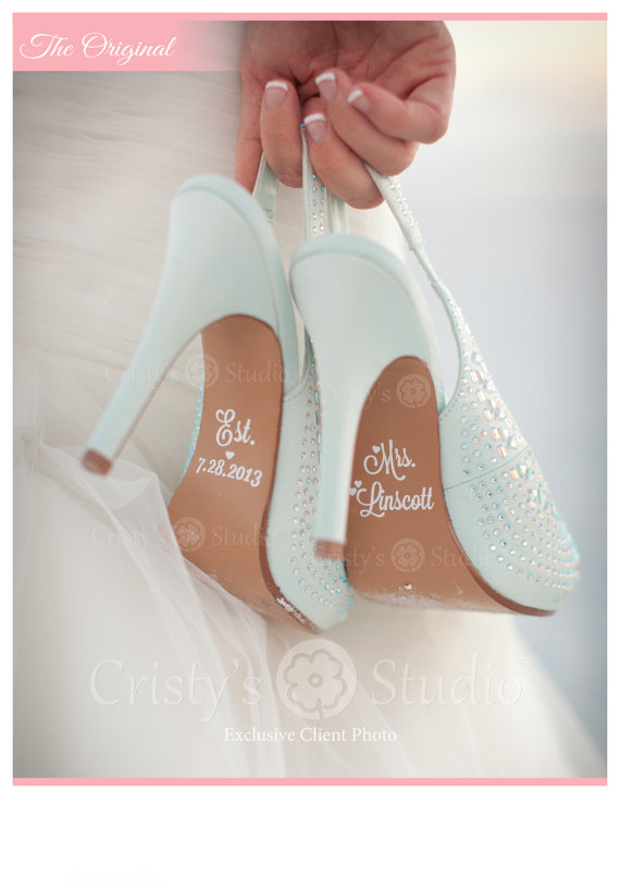 زفاف - Wedding Shoe Decals - Shoe Decals for Wedding