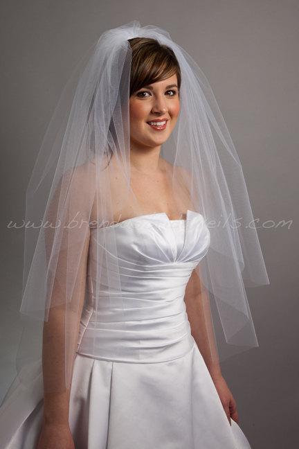 زفاف - Tulle Bridal Veil Double Layer, Wedding Veil - Ivanna