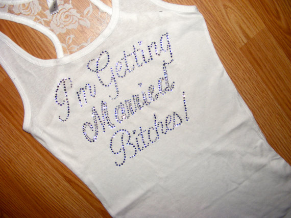 Hochzeit - Bride To Be shirt. Bridesmaid Half Lace tank top Bachelorette shirt. Bridesmaid. Bride's Bitches. I am getting Married Bitches. S M L 1X 2X