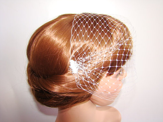Wedding - Blusher Veil - Wedding Blusher - Wedding Bridal Birdcage Veil - Bridal - Birdcage Veil - Short Veil - Hair Accessories