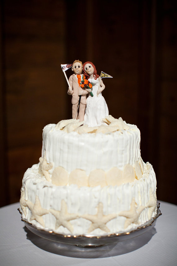 Свадьба - Custom Bride and Groom Wedding Cake Topper