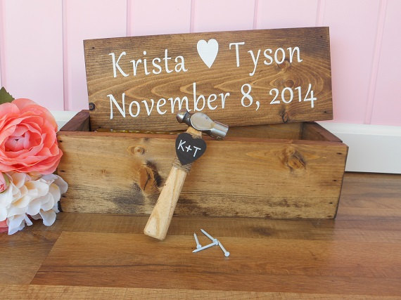 Wedding - Rustic Wedding Wine Box Ceremony Wedding Anniversary Wine Box First Fight Wine Box Custom Wood Wine Box Wedding Wine Gift Barn Wedding Decor