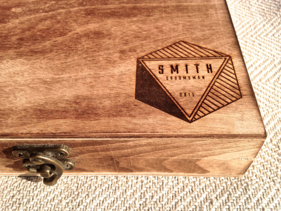 Hochzeit - Groomsmen Gift Box - Personalized Cigar Box – Engraved
