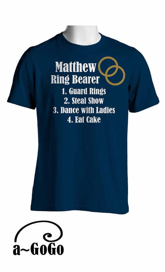 Hochzeit - Personalized Ring Bearer T-Shirt