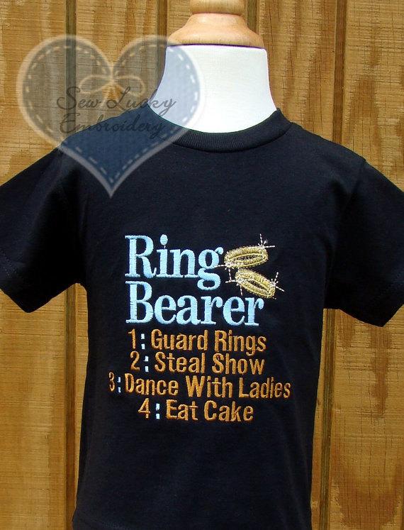 Свадьба - Ring Bearer T Shirt SIZE 2 - Ready to Ship