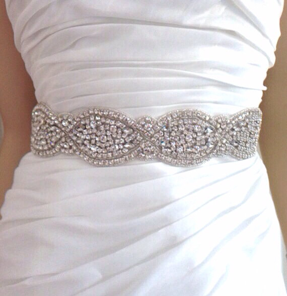 Hochzeit - Crystal Bridal sash wedding dress belt wedding belt, julie