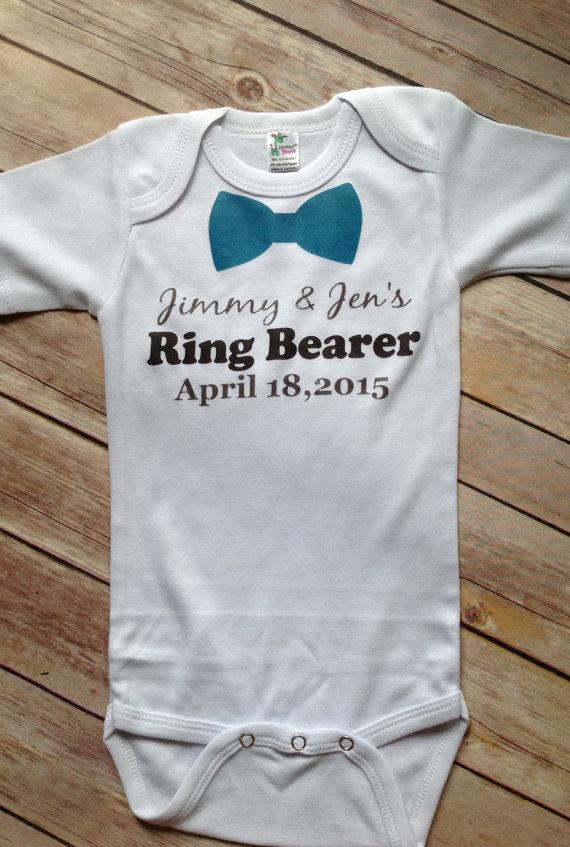 Wedding - Personalized Ring Bearer Baby One Piece