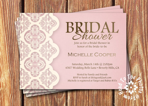 Hochzeit - Shabby Chic Bridal Shower Invitations