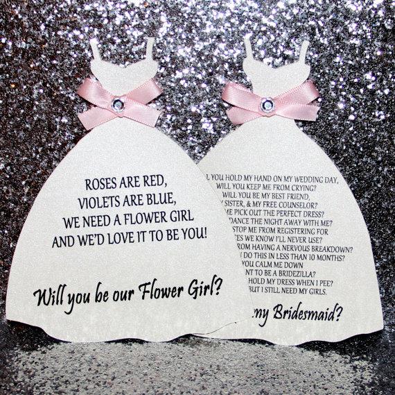 زفاف - Will you be my Bridesmaid/flower girl/MOH?