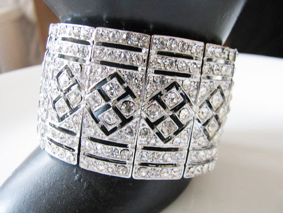زفاف - rhinestone wedding bracelet, Bridal bracelet,  crystal bracelet, bridal jewelry, wedding accessories, bridesmaid bracelet, crystal wedding