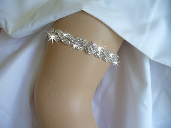 Wedding - Keepsake Rhinestone Wedding Garter, Bridal Garter Belts, Wedding Accessories, Bling Garter, Crystal Heirloom Wedding Garter, Prom Garter