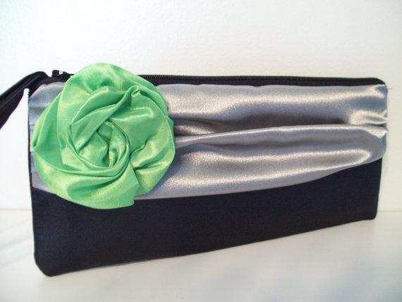 Mariage - 1 Clutch/Wristlet w/choice of detail and color- Monogram available- Bridesmaid gifts, bridesmaid bag, bridal purse, wedding party