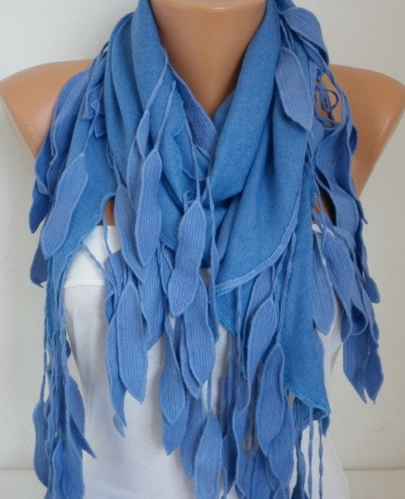 زفاف - Blue Scarf  Valentine's Day Gift Winter Accessories Lace Oversize Scarf Shawl Cowl Bridesmaid Gift Ideas For Her Women's Fashion Accessories