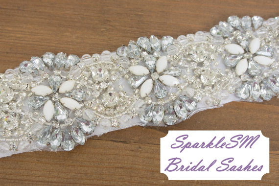 Hochzeit - Bridal sash, Wedding sash, Bridal belt, crystal sash, rhinestone sash, jeweled belt, bridal belt, wedding gown belt Bridal Sash - Charlotte