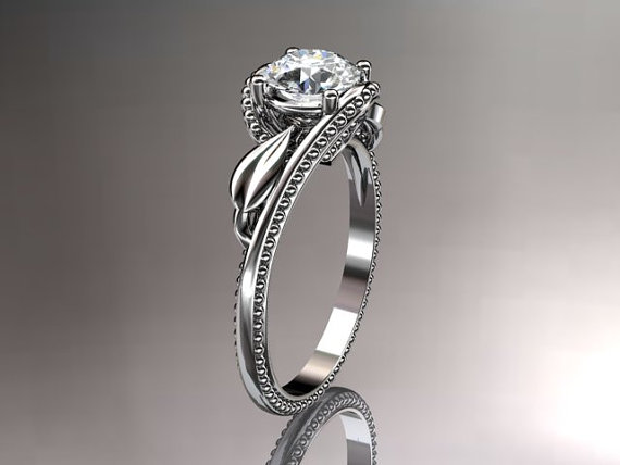 زفاف - Unique 14kt  white gold  engagement ring ADLR322