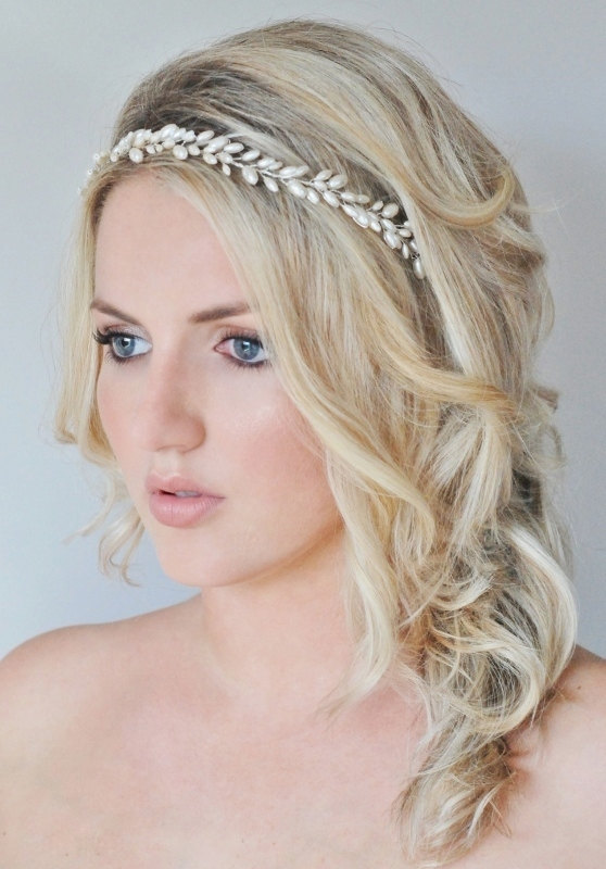 Hochzeit - Bridal Hair Vine, Pearl Bridal Wreath, Grecian Bridal Halo, Pearl Wedding Hair Piece, Wedding Hair Accessories, Grecian Leaf Hair Vine
