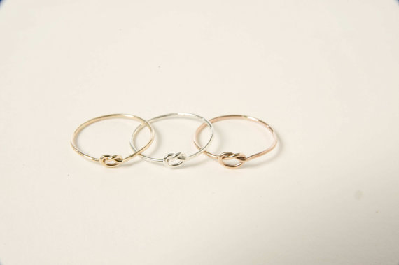 زفاف - Bridesmaid gift, Tie the Knot Ring, Bridesmaid Ring, Unique affordable personalized gift for bridesmaids, knot ring bridesmaids jewelry