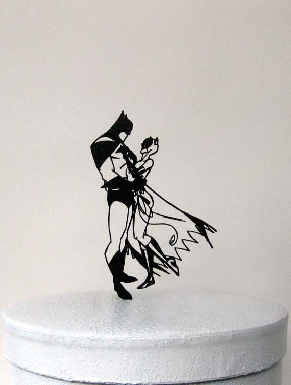 Wedding - Wedding Cake Topper - Batman and Catwoman cake topper