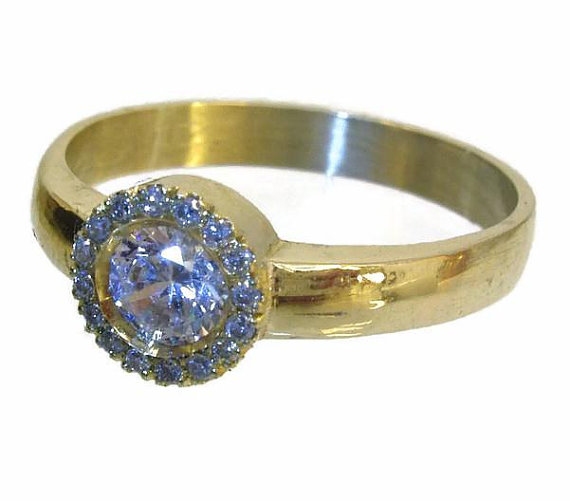 Wedding - Diamonds Engagement 14 Karat gold ring,  engagement ring, Recycled gold, Wedding Band, Woman Wedding Band. Made To Order ring