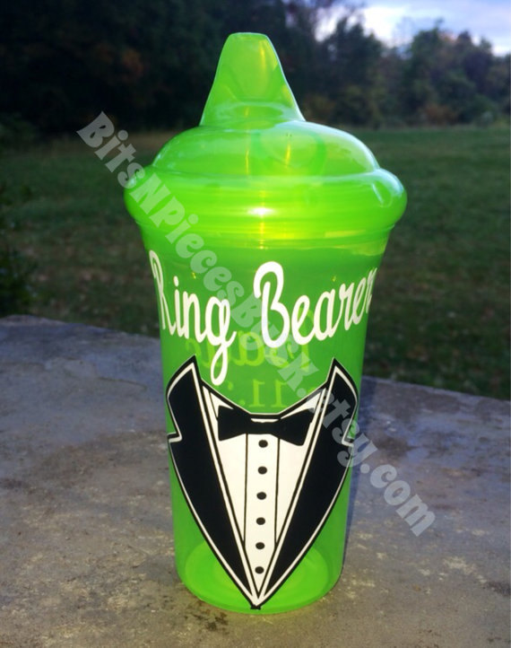 زفاف - Ring Bearer Gift - Personalized Sippy Cup