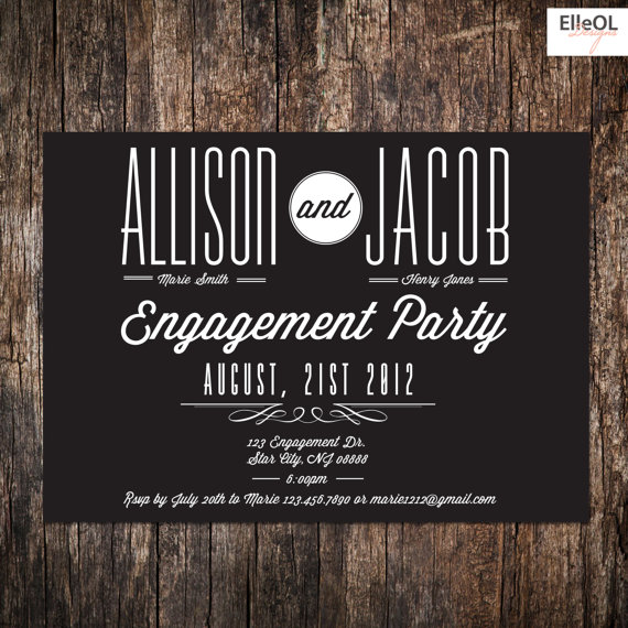 Свадьба - Engagement party Invitation - Wedding Announcement